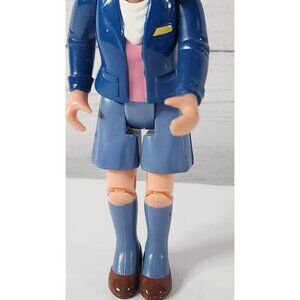 VINTAGE 1995 FISHER PRICE DOLLHOUSE MAIL CARRIER LADY POSTAL WORKER POST OFFICE